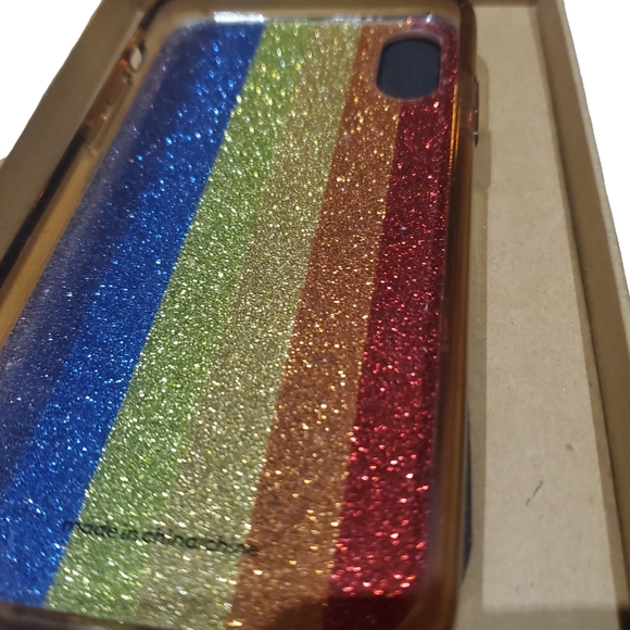 NIB Coach iPhone XR Rainbow Glitter Case - Picture 3 of 4